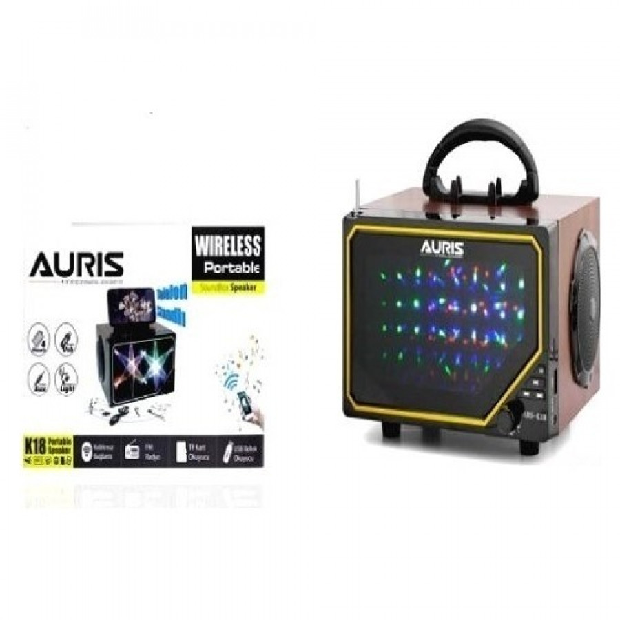 Auris ARS-K18 Bluetooth Fm Radyo Sd Card Flash Bellek Girişli Ses Bombası
