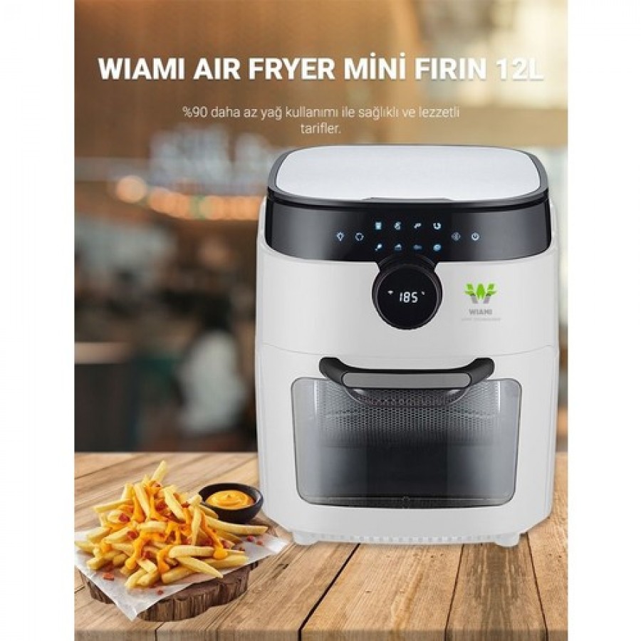Wiami AirFryer Oven 12L Akıllı Yağsız Fritöz