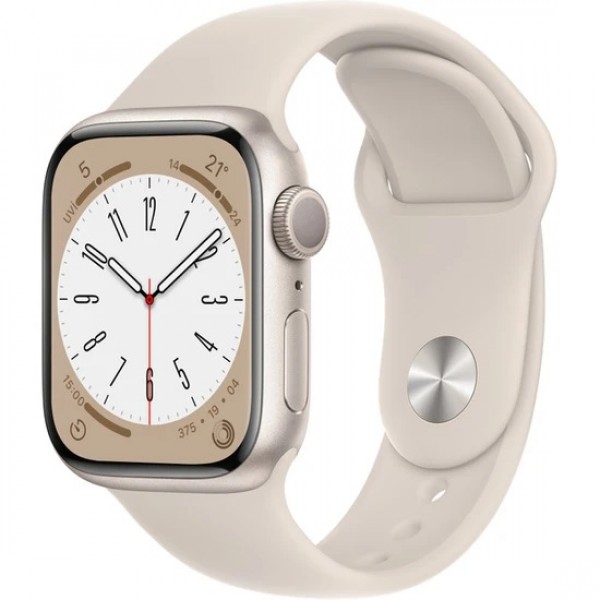 Apple Watch Series 8 Gps 41MM Starlight Aluminium Case With Starlight Spor…