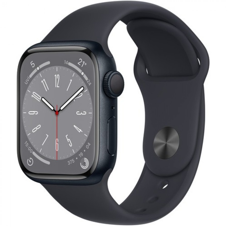 Apple Watch Series 8 Gps 41MM Midnight Aluminium Case With Midnight Sport Band - Regular MNP53TU/A Apple Watch Series 8 Gps 41MM Midnight Aluminium Case With Midnight Sport Band - Regular MNP53TU/A